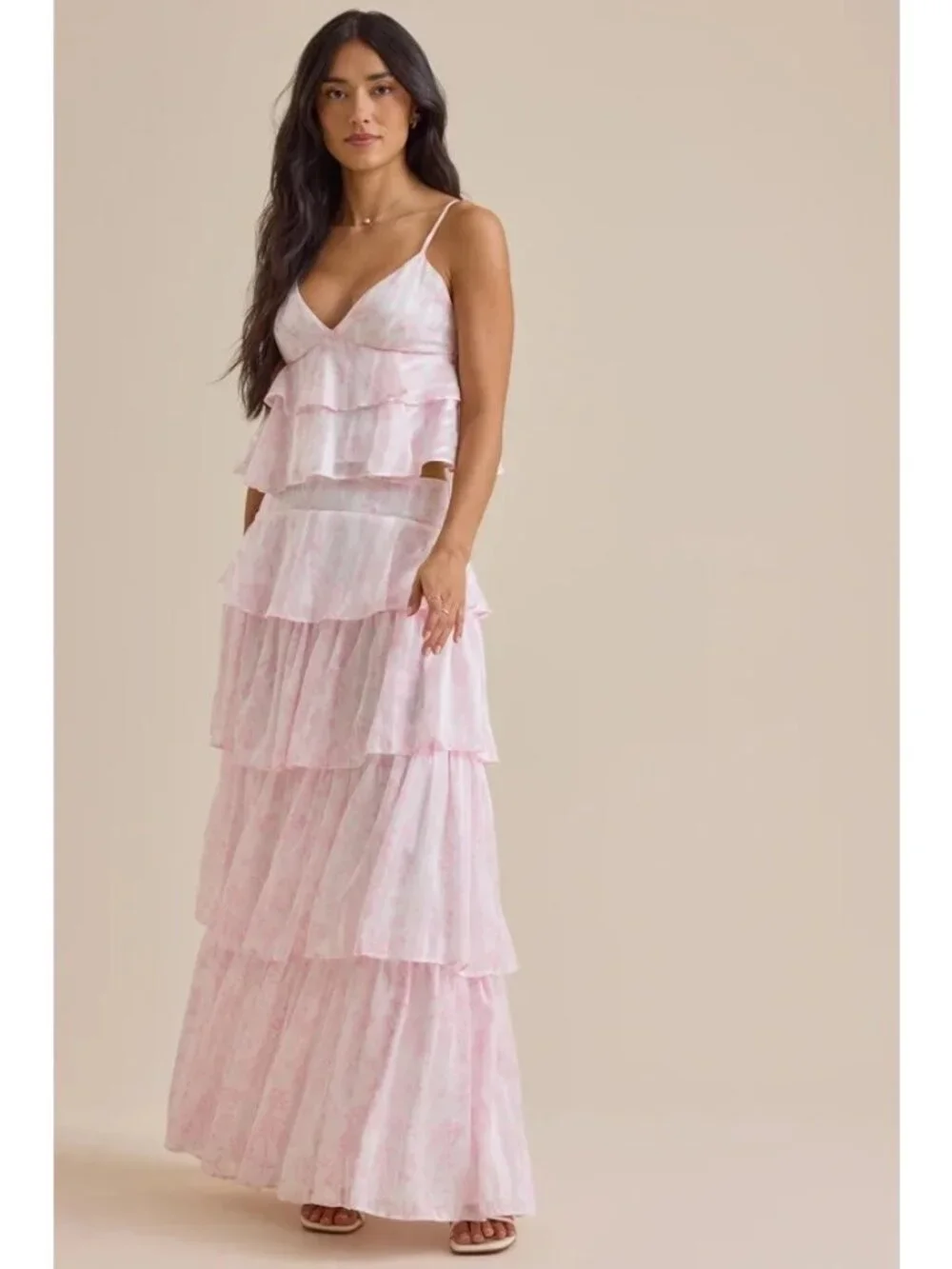 Altar'd State Rosie SET, Ruffle Tiered Maxi Skirt & Spaghetti Strap Tank, NWT